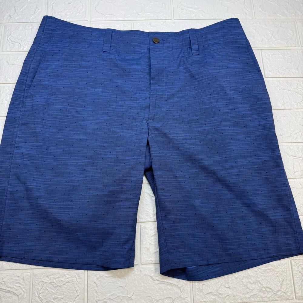 Callaway Golf Shorts Mens 36 Blue Flat Front Microfiber Lightweight Preppy Sport